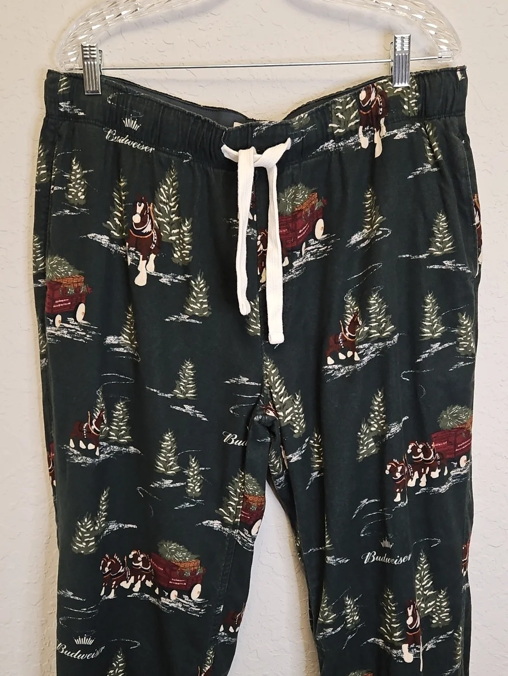 Abercrombie & Fitch Budweiser Winter Scene Flannel Pants Size XL